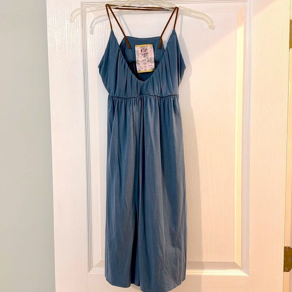 Vintage 90s Y2K blue free people dress. XS